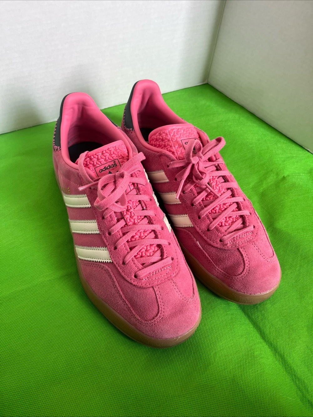 adidas Pink Suede Women's Sneakers with White Stripes size 10